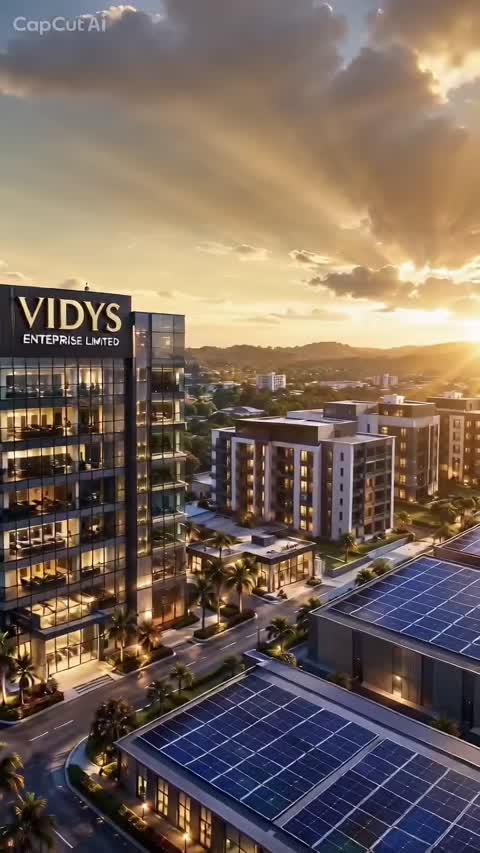 Vidys Enterprise Limited office building in Abuja at sunset